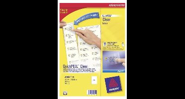 Avery J8567-25 printeretiket Transparant