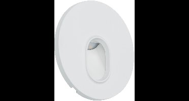 LED-wandinbouwlamp Wall rond 78mm 1,1W 65lm 230V 2700K Wit