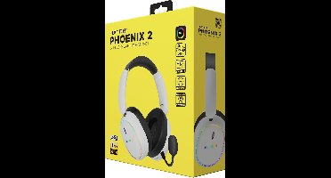 HATOR Phoenix 2 Wireless Headset Bedraad en draadloos Hoofdband Gamen USB Type-C / USB Type-A Bluetooth Wit