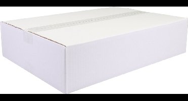 Amerikaanse vouwdoos | golfkarton | 420x300x95mm | enkele golf | wit | 25 stuks