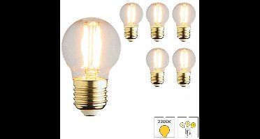 Lybardo - E27 LED Lamp - 3-pack - 3 staps Dimbaar - 4W - 2200K Extra Warmwit Licht