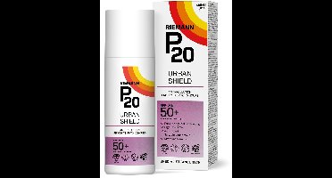 P20 Urban Shield SPF 50+ - Zonnebrand voor gezicht en hals - Bescherming tegen luchtvervuiling en vroegtijdige huidveroudering door de zon - Zonbescherming tot 10 uur - Verhoogde UVA- en UVB-bescherming - 50 gram