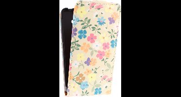 Huawei Ascend Y530 Hoesje - Mobilize - Ultra Slim Serie - Kunstlederen Flipcase - Flowers - Hoesje Geschikt Voor Huawei Ascend Y530