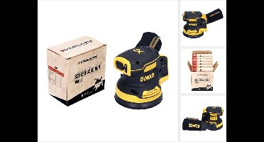 DeWalt DCW 210 N accu excenterschuurmachine 18 V 125 mm borstelloos solo + 1x Toolbrothers TURTLE schuurschijvenset