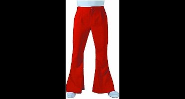 Jaren 80 & 90 Kostuum | Barry White Soul Broek Wijde Pijpen Rood | Man | Medium | Carnaval kostuum | Verkleedkleding