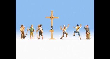 Bergbeklimmers Met Kruis