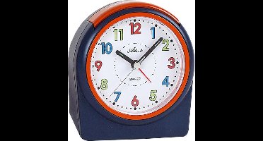 Kinderwekker blauw met oranje