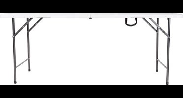 Perel Klaptafel, inklapbaar, weerbestendig, handgreep, maximaal 100 kg, wit