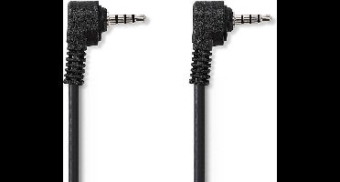 Nedis Audio-Videokabel - 3,5 mm Male - 3,5 mm Male - Vernikkeld - 1.00 m - Rond - PVC - Zwart