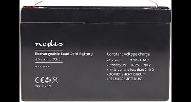 Nedis Oplaadbare Loodaccu - Lead-Acid - Oplaadbaar - 6 V - 7200 mAh