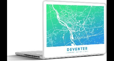 Laptop sticker - 13.3 inch - Stadskaart - Deventer - Nederland - 31x22,5cm - Laptopstickers - Laptop skin - Cover
