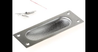 Oxloc Schuifdeurkom rechth.rvs mat 120x40mm (Prijs per stuk)