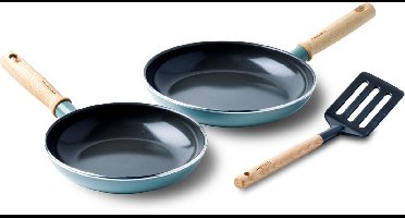 GreenPan Mayflower Keramische Koekenpannenset - Ø20 + Ø24 cm + 1 Accessoire