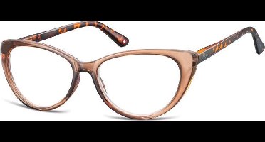 Montana Eyewear MR64E Leesbril vlindermontuur +2.50 - Helder bruin