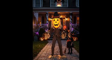 RIETHMULLER - Geanimeerde pompoendecoratie XL 182cm Jack O'Lantern met beweging en geluid