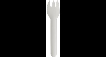 100 Taartvorkjes, papier pure 12,7 cm wit met snijrand