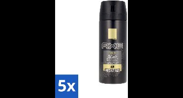 5 x Axe - Deodorant Bodyspray - 48hrs Fresh - Gold - Oud Wood & Dark Vanilla - 150 ml - Axe Gold Deodorant - Deodorant Bodyspray - 48 Uur Geur - Oud Wood Geur - Donker Vanille