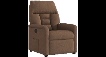 vidaXL - Fauteuil - verstelbaar - stof - bruin