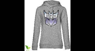 Transformers Distressed Decepticon Shield Girls Damen Hoodie Heathergrey-M