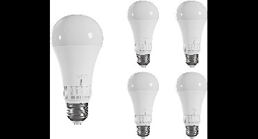 Spectrum LED Lamp A60 E27 - 13W - 230V - 1500 Lumen - 2700-6500K (instelbaar) - Ø65mm - Voor Plafondlamp, Tafellamp of Vloerlamp - 5 stuks