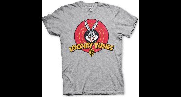 Looney Tunes Distressed Logo T-Shirt Heather-Grey-M