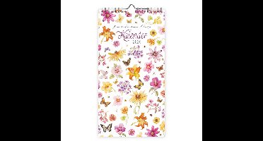 Maand notitie kalender 2026 janneke brinkman zomerbloemen 18x34.5cm