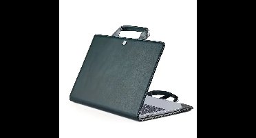 Zakelijke laptoptas, krasbestendig en duurzaam, stijlvol design, ingebouwde beschermlaag, draagbaar, geschikt voor 12 inch laptops (donkergroen)