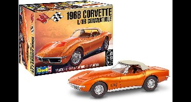 Revell Modelbouwpakket Auto - 14572 Chevrolet Corvette C3 1968 - L/88 Convertible Roadster - 2-in-1 - Amerikaanse Auto Plastic - 1:25 - Modelbouw
