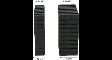 Universele rubber blok 160x120x75mm MW Tools