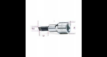 Beta Dop 1/2" Platte Schroevendraaier Bit 1.2x6.5mm - 920LP/6.5