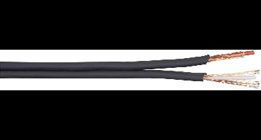 2-aderige ongebalanceerde audiokabel - 2x 0,14mm / zwart - 25 meter