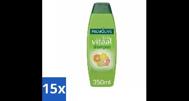 15 x Palmolive Shampoo Fris Vitaal 350 ml - Palmolive Fris Vitaal Shampoo - Citrus Shampoo - Haar Reinigen - Haar Vitaliteit - Haar Volume