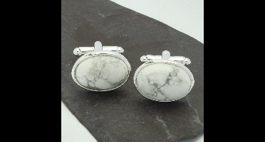 Manchetknopen - Edelsteen Ovaal Howliet