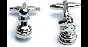 Manchetknopen - Schaken Schaakstukken Paard Pion