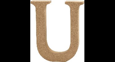 Letter, U, H: 13 cm, dikte 2 cm, 1 stuk