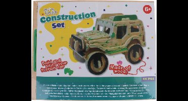 Free And Easy Bouwpakket Hout Jeep 44-delig