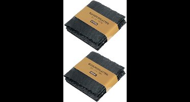 Cepewa Onderzetters - 4x - 10 x 10 cm - leisteen - glazen onderzetters