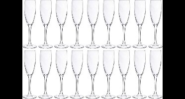 Cosy & Trendy Champagneglazen - 18x stuks - glas - 190 ml - Flutes