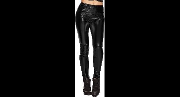 Boland - Legging Metallic zwart (L/XL) - Volwassenen - - Festival