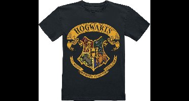 Harry Potter Kids - Hogwarts Crest T-shirt - zwart - 128