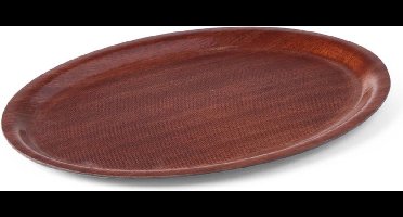 HENDI Ovaal dienblad met antislipcoating – mahonie – 230x160 mm