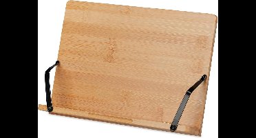 Boekenstandaard inklapbaar - bamboe - 4 hellingshoeken - houder voor boeken & tablets - natuur - 19x28 cm