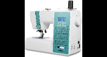 MEDION digitale naaimachine SD36 (36 watt, instelbare steeklengte en steekbreedte, 270 steekpatronen, led-naailampje, automatische draadinrijger, achteruitknop, draadafsnijder, MD11881) turquoise