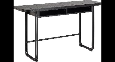 Giga Living Eettafel Darrel - 80x140x77cm - Zwart - Uitschuifbaar