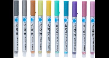 Acrylstiften metalic glitter.