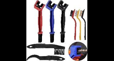 Luvetrex ® 8-delige Kettingschoonmaakset voor Motorfietsen en Fietsen met Diverse Borstels