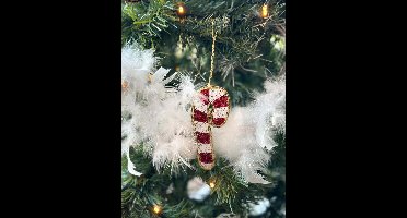 HEM Kerstzuurstok Kerstbal – Kersthanger 12 cm – Candy Cane Ornament – Rood & Wit – Kerstdecoratie voor in de Kerstboom