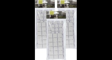FX Tools Meubelviltjes/antislip beschermers - grijs - 216x - kunststof - 3 formaten mix van 20-28 mm - vloerbeschermers