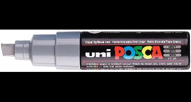 Grijs verfstift op waterbasis met schuine punt breed