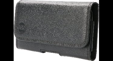 HEM (Rund) Leer Broekriem Hoesje – Geschikt voor iPhone 15 Pro – Zwart Broekriem Telefoonhoesje